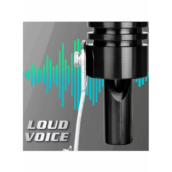 Universal Aluminum Turbo Sound Whistle Exhaust Muffler Pipe BOV Blow-off Valve Simulator (2PCS, XL-Black) 