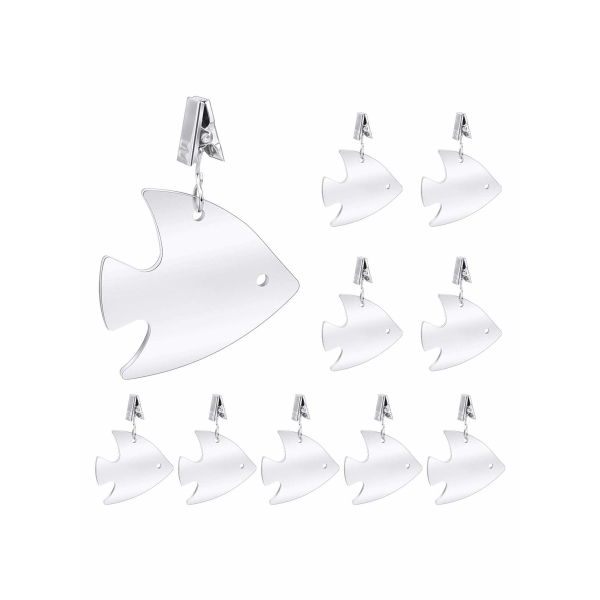 Tablecloth Weights Heavy Duty Pendant Cute Windproof Stainless Steel Clips for Indoor Outdoor Home Kitchen Wedding Party Picnic Outside Table 10PCS 