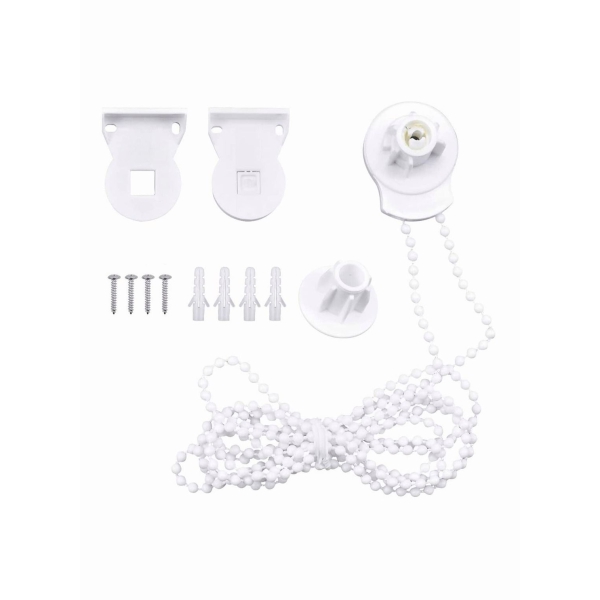 Roller Blind Fittings, SYOSI 25MM Roller Blind Brackets, Plastic Rolling Blind Replacement Repair Kit, Curtain Roller Accessories with Beaded Chain Screws for Windows 