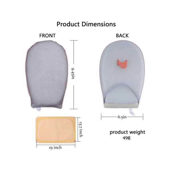 Steamer Gloves, Garment Steamer Ironing Glove, Waterproof Anti Steam Mitt with Finger Loop, Complete Care Protective Garment Steaming Mitt, Heat Resistant Gloves for Clothes Steamers 