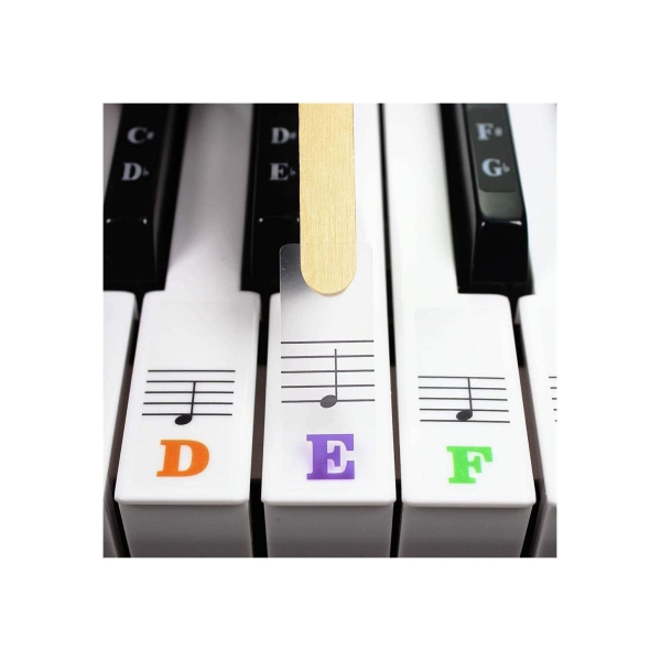 ملصقات لوحه مفاتيح البيانو للمبتدئين ، مفاتيح SYOSI 88 61 54 49 قابله للازاله ، اوراق شفافه بدون بقايا عضو الكتروني ، ملصقات بيانو ملفوفه يدويا ، احرف كبيره ، مثاليه للاطفال ، سهله التركيب 