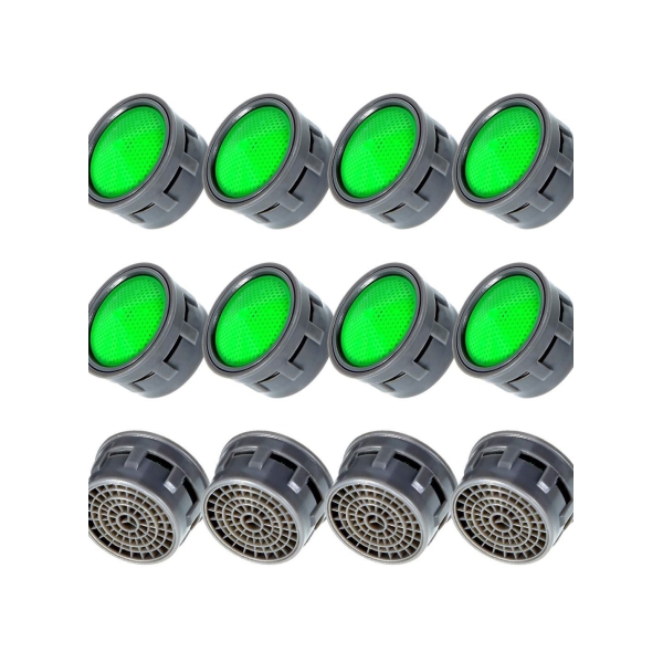 12Pcs Faucet Aerator Water Saving Tap with Wrench for Kitchen Sink Bathroom Bath Tub 