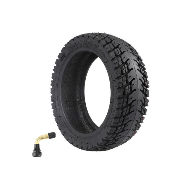 Tubeless Tire 10 Inch Off-Road Vacuum Tire Electric Scooter Tyre Replacement with Nozzle 