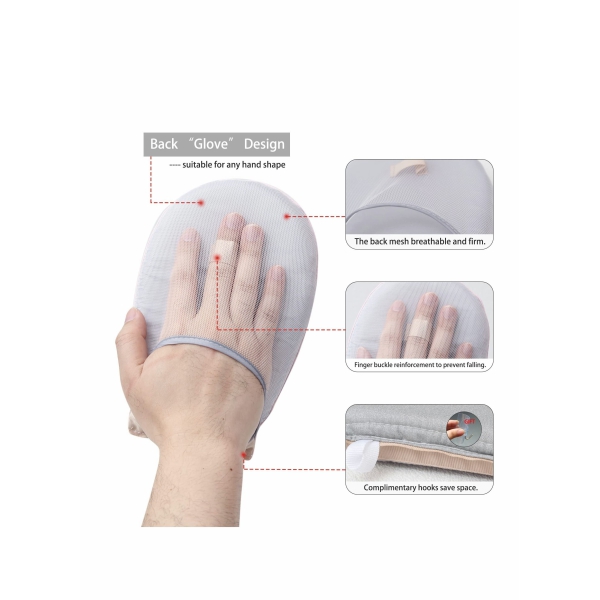 Steamer Glove, 2 Pcs Heat Resistant Protective Ironing Glove with Finger Loop for Clothes, for Ironing Board, Steam Iron Board, Hand-Held Ironing Board, Ironing Ironing Table Ironing Rack 
