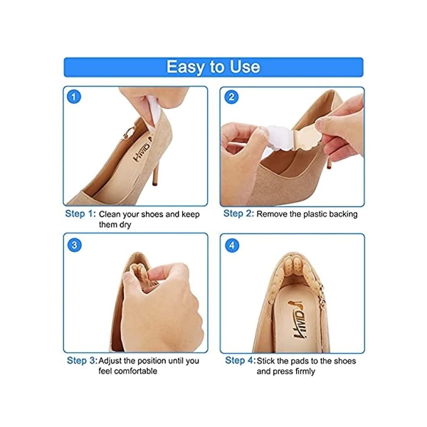 6 Pairs Heel Cushion Pads Heel Shoe Grips Liner for Loose Shoes Too Big Inserts Grips Liners Heel Blister Foot Care Protectors for Women Men 