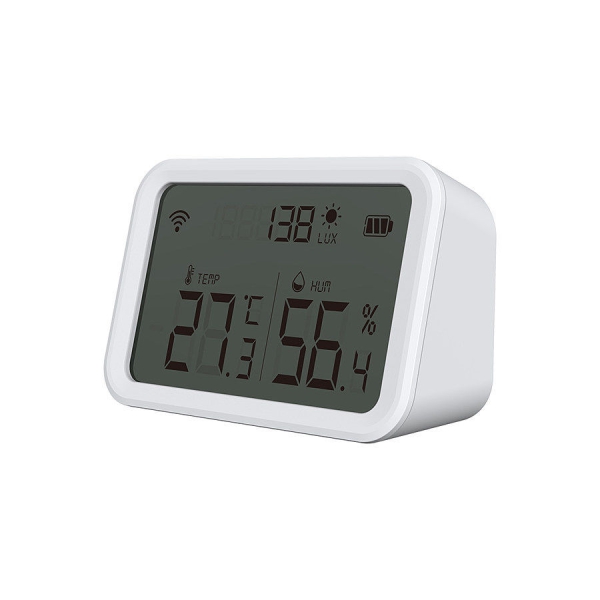 NEO Coolcam Tuya WiFi Smart Temperature and Humidity Sensor Luminance Detector Indoor Hygrometer Thermometer with LCD display 