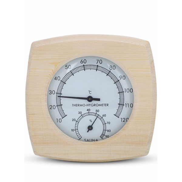 مقياس حراره الساونا ومقياس الرطوبه ، مقياس حراره خشبي للساونا 2 في 1 مقياس درجه حراره الساونا ملحقات الساونا الخشبيه 