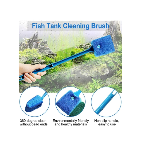 Fish Tank Siphon Gravel Cleaner with Brush, Fish Tank Manual Siphon Pump 