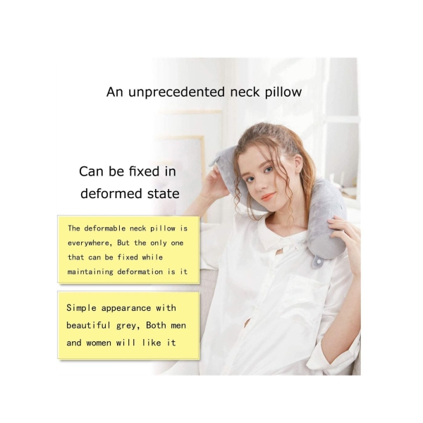 Twist Memory Foam Travel Pillow Neck Pillows Travel Accessories Traveling on Airplane, Bus, Train at Home 