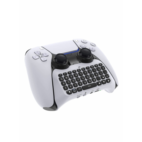 Wireless Keyboard for PS5 Controller, Bluetooth 3.0 Mini Chatpad Message Game Keyboard Keypad Built-in Speaker with 3.5mm Audio Jack for Messaging and Gaming Live Chat 