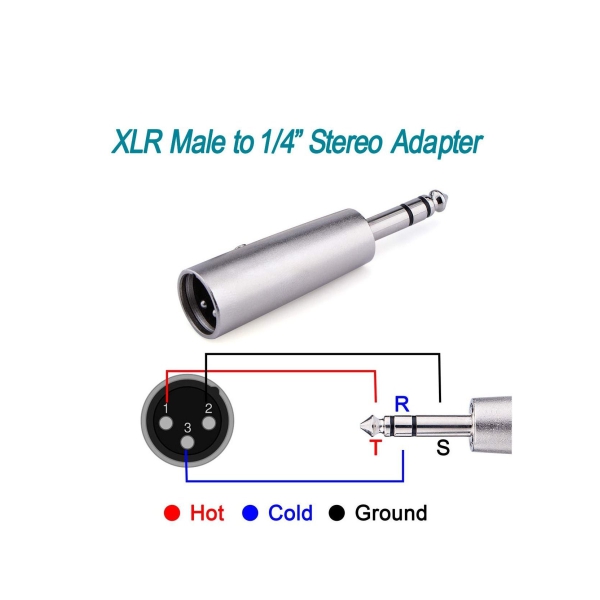 XLR Female to 1 4 Inch TRS Adapter, Converter Audio Connector - Female XLR to 1 4 Inch Stereo Male Balanced Audio Connector - 2 Pack 