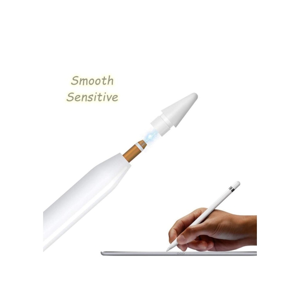 رؤوس القلم المتوافقه مع قلم Apple iPad Pro قلم iPencil Nibs البديل من الجيل الاول من الجيل الثاني عالي الحساسيه ويدعم التشغيل الحساس للضغط 2 عبوه 