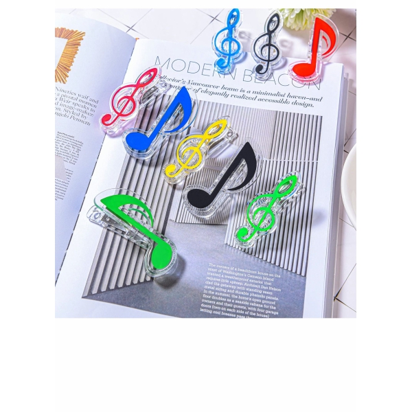Music Paper Page Clip, Plastic Transparent Bookmark Spring Book Stand Accessories for Books Note (20 Pcs) 