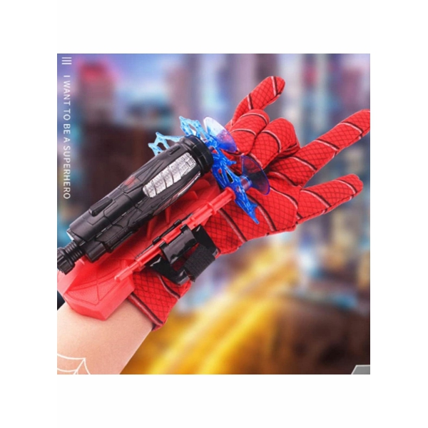 Launcher Gloves for Spiderman, Super Hero Web Shooter for Kids, Spider-Man Dual Launcher Gloves Educational Toys, Spider Launcher Wrist Toys Launcher Wrist Toy Costume Cosplay Hero Props Gift 