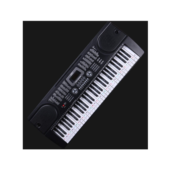 Piano Key Stickers for 88 61 54 49 37 Key Full Set for White and Black Keys Color Bigger Letter Thinner Transparent Removable Electronic Piano Keyboard Stickers 