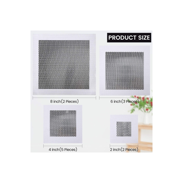 12 Pieces Aluminum Wall Repair Patch Self-Adhesive Mesh Wall Repair Patch Drywall Repair Tools Screen Patch for Drywall Ceiling Plaster 