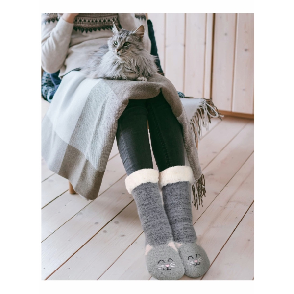 Slipper Socks Cute Warm Cosy Fluffy Socks Thick Cozy Socks Ladies Bed Socks Cabin Warm Socks, Non Slip Fluffy Socks Fleece Cute Warm Cosy Winter Gifts for Women and Girls 