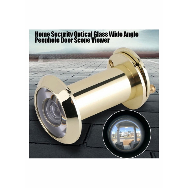 Safety Door Viewer Solid Copper 220 degree Peephole with Heavy Duty Rotating Privacy Cover for 35mm to 60mm Doors Durable Home Office Hotel 