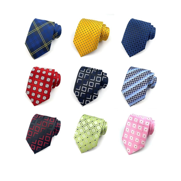 Tie, Classic Men s Silk Tie Woven Jacquard Tie for Formal Business Casual, Gifts for Men (9 Pieces) 