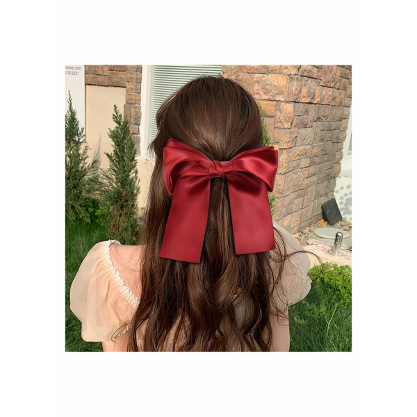 8 Pack 6 Inch Bowknot Hair Clips for Women Big Bows With Alligator Clips Hair Ribbon Clips for Girls Large Barrettes Thick Hair Accessories 