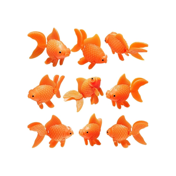 15 Pieces Artificial Aquarium Fishes Plastic Fish Realistic Artificial Moving Floating Orange Goldfish Fake Fish Ornament Decorations for Aquarium Fish Tank 