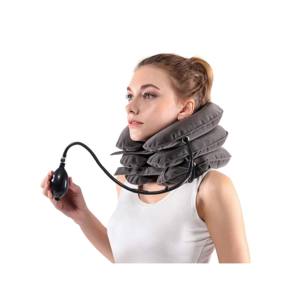 Travel Pillow, Cervical Neck Traction Device, Portable Neck Stretcher Cervical Traction Provide Neck Support and Neck Pain Relief, Neck Traction Devices for Home Use Neck Decompression 