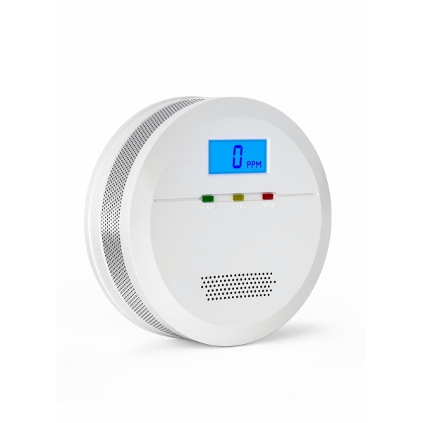 Carbon Monoxide Alarm Detector, Detector with LCD Display, CO Battery Powered, High Decibel for Home, Garage, Office 