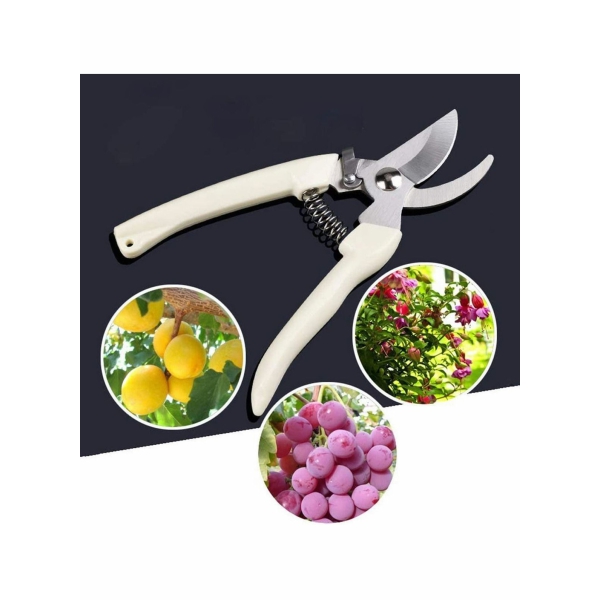 Professional Pruning Shears, Trimming Scissors - Curved Tip, Gardening Hand Pruner Pruning Shear with Spring 