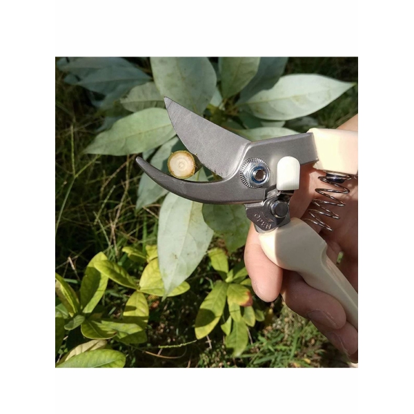 Professional Pruning Shears, Trimming Scissors - Curved Tip, Gardening Hand Pruner Pruning Shear with Spring 