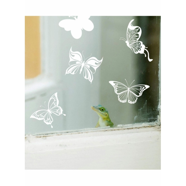 Butterfly Static Window Clings Anti Collision Window Decals for Bird Strikes, Glass Alert Stickers, Stop Birds Flying into Windows, Set of 24 
