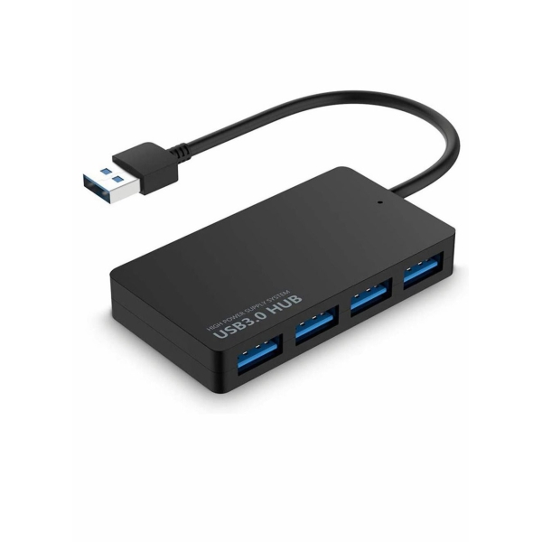 USB Hub 4-Port 3.0 Adapter Ultra Slim Splitter Extension 5Gbps High-Speed Data Extender for MacBook, Mac Pro, Mini, iMac, Surface XPS, PC, Flash Drive, Mobile HDD 