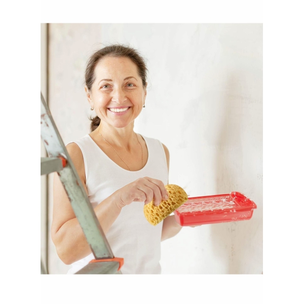 اسفنجه الملمس للجدار الجاف لتزيين المنزل لاصلاح اللوحه ذاتيه الصنع (قطعتان ، 13.5×9.5×7 سم) 