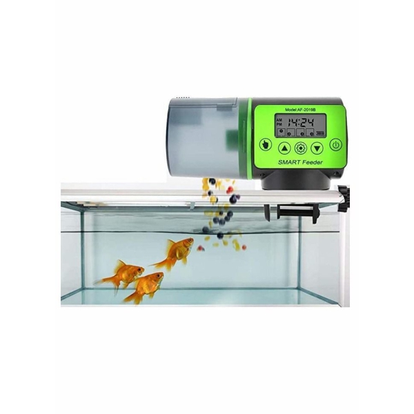 Automatic Aquarium Fish Feeder, Moisture-Proof Electric Auto Fish Feeder, Aquarium Tank Timer Feeder Vacation and Weekend Fish Food Dispenser 