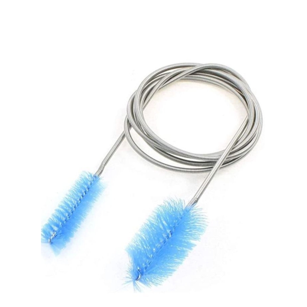 Aquarium Cleaning Tools Double Ended Spring Cleaning Brush for Tube Long Bendable Tube Brush Cleaner for Fish Tank Aquarium (Blue) 