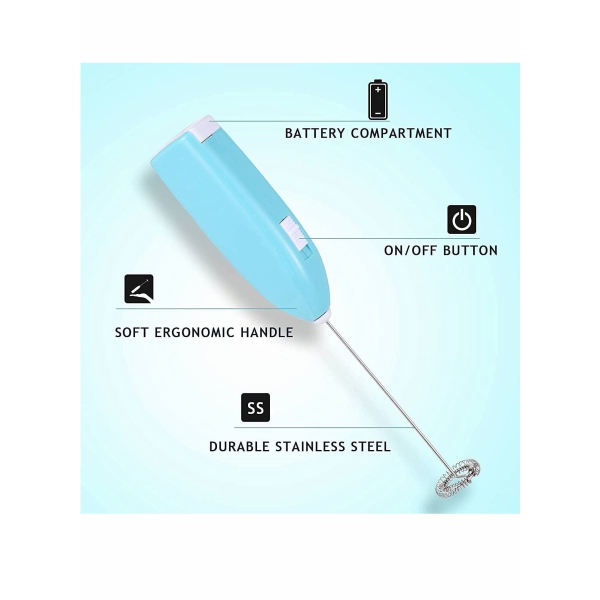 Epoxy Blender, Mini Kitchen Handheld Battery Power Epoxy Blender, Coffee Blender (Pink, Blue, Black, 3 Pieces) 