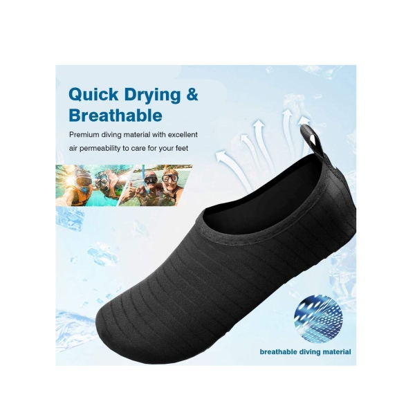 Water Shoes for Women Men Kids, Barefoot Quick-Dry Aqua Water Socks Slip-on Swim Beach Shoes for Snorkeling Surfing Kayaking Beach Walking Yoga 