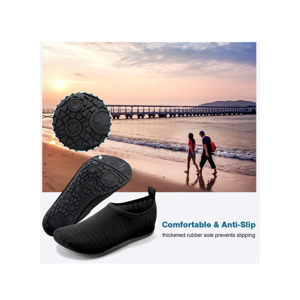 Water Shoes for Women Men Kids, Barefoot Quick-Dry Aqua Water Socks Slip-on Swim Beach Shoes for Snorkeling Surfing Kayaking Beach Walking Yoga 