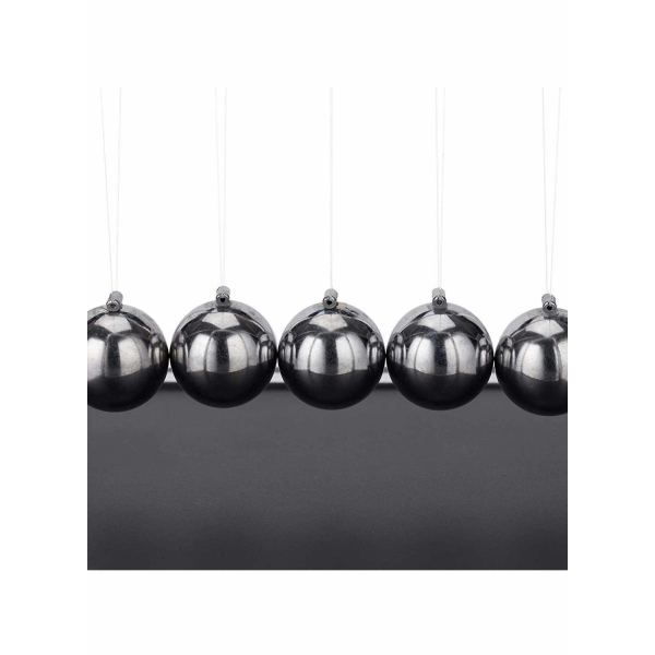 Classic Newton Cradle Balance Balls Wooden Base Newton s Adults Physics Science Steel Pendulum Ornaments Educational Toy Gift for Home Office Desk 
