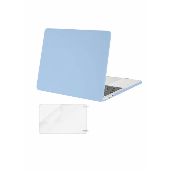 Compatible with MacBook Pro 13 inch Case,2020-2016 Release A2338 M1 A2289 A2251 A2159 A1989 A1706 A1708 with Without Touch Bar,Screen Protector Plastic Hard Shell Case Cover -Airy Blue 