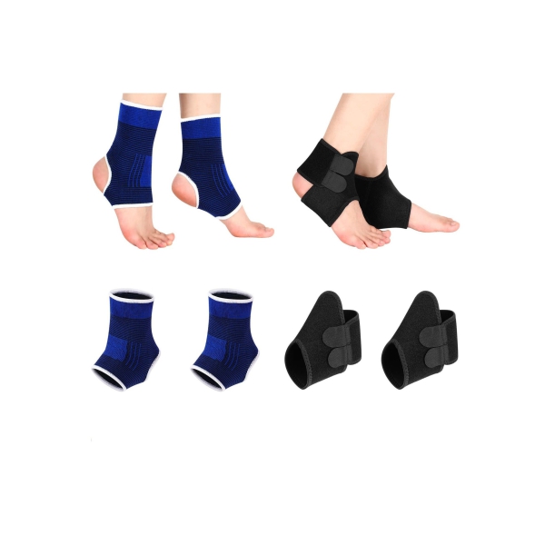 Children s Ankle Support,2 Pairs of Sports Anti-Sprain Ankle Protector Sports Brace Adjustable Foot Protection Ankle Fixed Belt Breathable Pressure Support Ankle (M) 