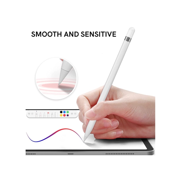 Tips Replacement for Apple Pencil 1st Gen and 2nd Gen, No Wear Out Fine Point Precise Control Pen Like Nibs for Apple Pencil (Light Grey 0.8mm 2 Pack) 