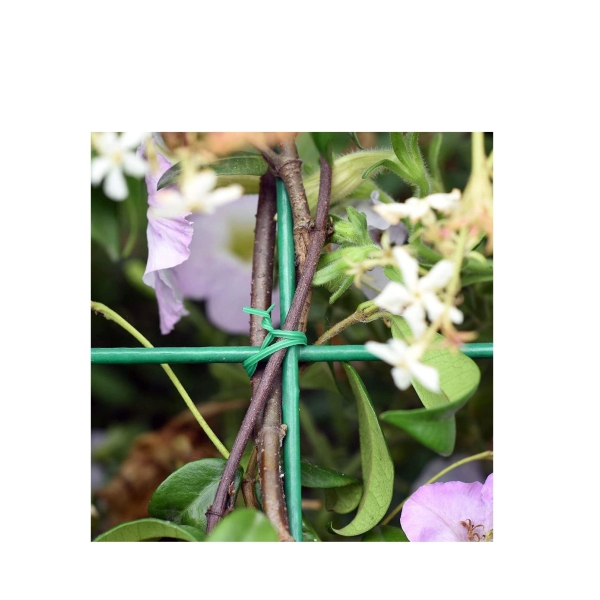 328ft (100m) Plant Tie Twist Tie Garden Multifunction Sturdy Green Coated Metal Cable Spool Roll Wire Ties Strap String Food Bag Multi-Purpose Plant for Gardening Home Office 