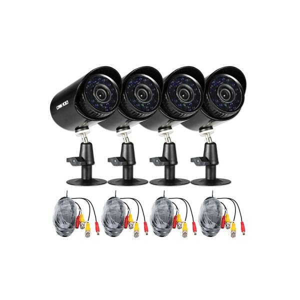 مجموعه كاميرات مراقبه بوليت CCTV لتامين الاماكن الخارجيه والداخليه مكونه من 4 قطع 