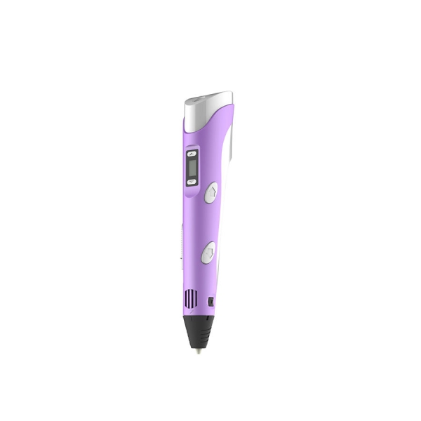 قلم ذكي للطباعه ثلاثيه الابعاد بدرجه حراره عاليه مزود بشاشه عرض رقميه مع كابل USB ارجواني 