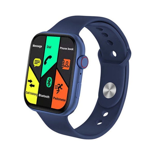 FK88 Silicone Smart Watch Series 6 – Full Touch Screen, ازرق 