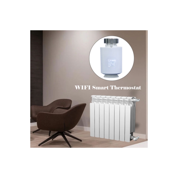 Portable APP Controlled WIFI Smart Heating Radiator Thermostat 16 واط H43674-LM White 