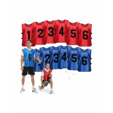 Pinnies Numbered Vest, Red and Blue Two Sides Confrontation Vests for Kids, Youth and Adults 12 Pinnies Numbered Vest, Red and Blue Two Sides Confrontation Vests for Kids, Youth and Adults 12 Pack 
