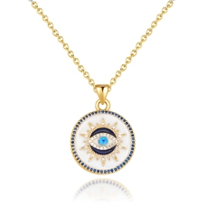 Evil Eye Necklace Handmade Female Evil Eye Jewelry Necklace Pendant Lucky Amulet 