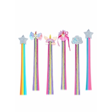 Coloured Hair Extensions, 6 Pcs Hair Clips Include Rainbow, Unicorn, Hair Accessories, Hair Decorations for Girls, Kids, Children, Birthday Party, Children s Day 