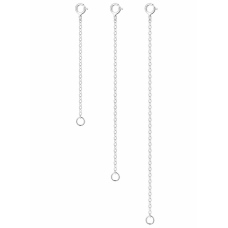 Silver Necklace Extenders, 925 Sterling Chain Extension Chain 
